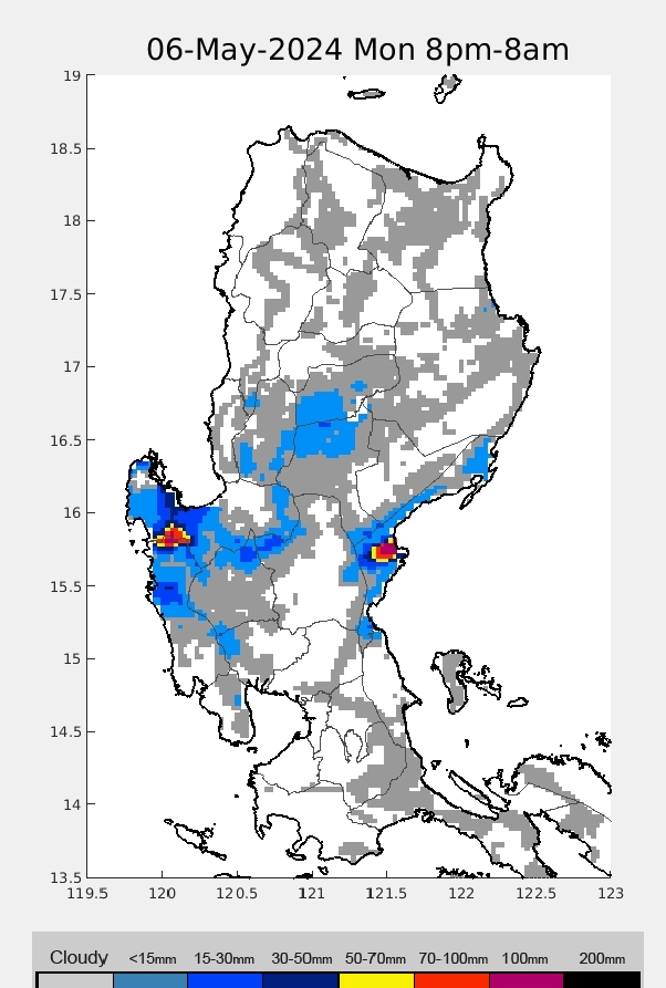 Luzon rain weather map forecast