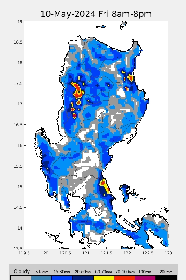 Luzon rain weather map forecast